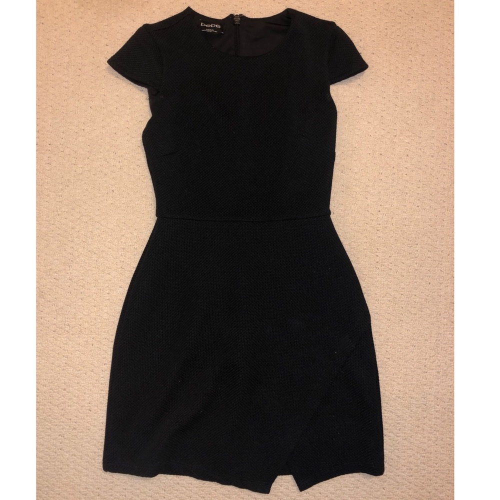 Bebe Dress Bodycon Black with Small Slit